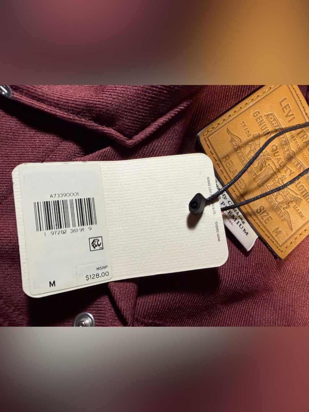 Levi's Men's Maroon Western Jacket - Picture 5 of 5